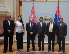 27 August 2014 The members of the Parliamentary Friendship Group with Iran in meeting with the Iranian Ambassador to Serbia